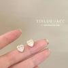 Hielo Cristal Transparente Diamante Triturado Pendientes de Tachuela Estudiante Pendientes para Mujer Temperamento Celebridad de Internet Douyin Estilo Caliente Nicho Sentido de Alta Gama Pendientes Joyería para Orejas