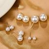 Pendientes de Perlas Retro con Aguja de Plata S925 para Mujer Estilo Ins Coreano Sentido Avanzado Nicho Elegancia Pendientes Joyería para la Oreja Fábrica
