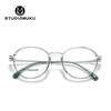 STUDIOMUKU gafas de madera cool montura redonda montura ovalada montura decorativa lente plana montura de titanio puro gafas