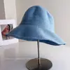 Chapéu Bucket Fashion de Alta Qualidade em Mistura de Tencel e Seda para Mulheres, Versátil de Verão, Respirável, Proteção Solar, Chapéu de Tricô
