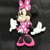 Versión Q Mickey Minnie Cabeza Grande pegamento suave doble cara lindo caricatura llavero pareja llavero de coche colgante de bolsa