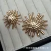 Botones Metálicos de Erizo de Mar Irregulares Chaqueta Estilo Chanel Tejidos Abrigo de Lana Gabardina Botones de Piel