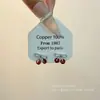 Pendientes de Lazo de Cereza Dulces y Lindos, Modernos y Femeninos, Tachuelas Suaves para Cartílago