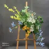 Arranjos Florais de Casamento Estilo Floresta, Vasos de Flores Pendurados, Flores de Seda, Decorações de Corredor, Decorações para Cerimônia de Entrega do Carro de Casamento, Vitrines, Plantas Verdes