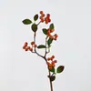 Rama Corta de Frutas Artificiales y Bayas de 50 cm con Hojas, Rama de Bayas de Frutas Silvestres para Decoración del Hogar, Accesorios para Arreglos Florales Artificiales al por Mayor