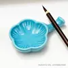 Plato de tinta para caligrafía cerámica portalápices portalápices plato de tinta palillos para principiantes mesa Placa de tinta especial para caligrafía pincel de escritura tinta mariposa