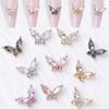 Estilo Coreano Fragante Arte de Uñas Mariposa Joyería Diamante Super Brillante Popular Joyería de Diamante DIY Versátil Accesorios para Uñas Aleación Accesorios DIY