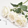 Única Flanela Rosa Flor Artificial Home Hotel Decoração de Casamento Dia dos Namorados Flor Artificial Buquê Falso Rosa Parede