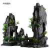 Rocalla para Acuario Piedra de Paisajismo Decoración de Acuario Hierba Acuática Artificial Piedra Dragón Verde Ocultadero Nido de Peces Adornos Set Grande y Pequeño Metabo