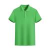 Camisa polo de lapela de algodão saudável camiseta publicitária roupas de classe em grupo gola de manga curta para impressão masculina e feminina