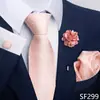 Venta Caliente Transfronteriza para Hombre Negocios Gama Alta Corbata Formal de Bolsillo para Negocios Set de Corbata 8cm Grande Suministro Listo