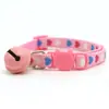 Cor Gato Fivela Sino Coleira Pirulito Coleira Coração de Pêssego Amor Gato de Estimação Coleira Coleira Pescoço