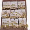 Set de 9 Pares de Aretes Originales Nuevos Dorados Transfronterizos Versátil Ccb Geométrico Estilo Minimalista Pendientes de Comercio Exterior Venta al por Mayor