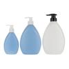 Frasco de Shampoo e Gel de Banho para Bebê 500ml Frasco Azul Plano Ombro Arredondado Frasco de Plástico PE Frasco com Bomba para Loção Corporal