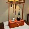 Soporte para pinceles de nogal Lanzhai Huishan para los Cuatro Tesoros del Estudio, Caja de almacenamiento especial para colgar pinceles, Soporte para pinceles para principiantes