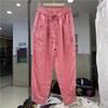 Sudeste Asiático Transfronterizo Primavera y Verano Talla Grande Holgado Adelgazantes Casual Algodón y Lino Color Sólido Pantalones Harem Venta al por Mayor