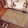 Tapete de chão floral minimalista de luxo leve de diatomito, fácil de manter, absorvente de água, resistente ao desgaste, resistente à sujeira, antiderrapante para banheiro