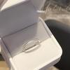 Sterling Silver Classic Live Ring s925 Sterling Prata Feminina Handset Single Row Stone All-Body Silver Ring Joias
