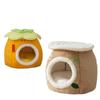 Nido de Gato para Otoño e Invierno Agujero de Árbol Cálido Acolchado de Algodón Nido Halloween Gato Taburete Cerrado Nido de Perro Nido para Mascotas Gato