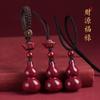 Colgante de calabaza cinabrio del Año del Conejo para hombres y mujeres, collar pequeño con colgante para teléfono móvil, llavero para coche, joyería colgante, regalo creativo