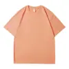 K2301 Camiseta de Manga Curta para Funcionários de Biblioteca 210g Algodão Solta Justa Siro Spun Algodão Penteado Placa Leve Algodão Liso T