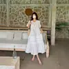 Vestido casual holgado estilo coreano con detalle de lazo