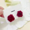 Pendientes de lazo de perlas vintage estilo francés para mujer, accesorios para la oreja aterciopelados versátiles y elegantes, tachuelas de moda de lujo ligero