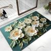 Tapete absorvente de lama de diatomácea tridimensional de flores de explosões sonoras, flores de banheiro 3D, secagem rápida, antiderrapante, tapete de pé, transfronteiriço
