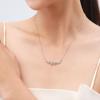 Colar de Folha de Prata S925 Feminino Estilo Mori Simples Pingente de Galhos e Folhas Frescas Corrente de Pescoço Design de Nicho Celebrante da Internet Joias de Prata