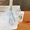 Cadena Creativa Nueva de Cereza de Cristal con Cuentas para Teléfono Móvil Llavero Moda Tendencia Femenina Colgante de Bolso Accesorios para Funda de Teléfono Móvil