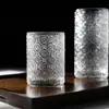 Vaso de vidrio a rayas transfronterizo para café cold brew con hielo, vaso para jugo de uso doméstico, vaso de leche, vaso para bebidas, vaso a rayas