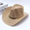 Sombrero Sombrero Vaquero Protector Solar para Exteriores Mezclilla Pesca Sombrero para Hombre Fresco para Mujer Ocio Viaje Sombrero de Paja de Verano