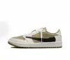 Zapatos Putian originales AJ1 Swoosh Invertido 9.0, zapatillas de baloncesto para hombre color verde oliva, zapatillas deportivas bajas para mujer con Swoosh Invertido para exteriores