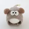 Gorro de punto estilo tejido con forro de algodón para niños, gorro de lana para otoño e invierno, gorro de felpa con protección para las orejas y gorro cálido con diseño de animales para bebés.