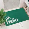 Felpudo de Bucle de Seda con Letras Minimalistas Creativas Transfronterizo para Puerta de Entrada, Antideslizante de PVC, Personalizable, Resistente al Desgaste