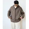 Novo cardigã de tricô com capuz para outono e inverno para homens e casais, estilo old money, quente e confortável, atacado de fábrica transfronteiriço