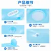 Diretamente do fabricante: Bóia inflável azul transparente para rafting com fundo de rede, porta-copos e alça para relaxamento na piscina