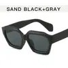 Óculos de sol estilo europeu e americano de nicho com armação grossa óculos de sol poligonais simples para homens e mulheres Óculos de formato côncavo para fotografia de rua de moda passarela