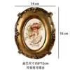 Porta-Retrato Dourado Embossado Estilo Europeu Retrô, Decoração de Parede para Casa e Pousada, Parede de Fotos de Parede, Adereços para Fotos