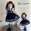 Vestido de Verano 2026 para Niñas, Estilo Conejo Policía, Mangas Volantes, Zorro Pequeño, con Tirantes, Nueva Moda Infantil