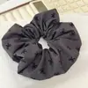 Anillo para el cabello con forma de cola de caballo con lunares y diseño de ondas para el intestino grueso, estilo retro, con lazo y bola para el cabello