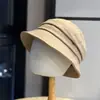 Nuevo Sombrero de Pescador de Algodón y Lino Estilo Coreano para Mujer Estilo de Diseñador de Nicho Sombrero de Cubo de Color Sólido Simple Protección Solar Sombrero de Sol Casual