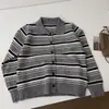 Suéter Rayado Principios de Otoño Estilo Coreano Casual Casual Más Fácil de Combinar Suéter para Mujer Holgado Casual Más Fácil de Combinar Top 0815