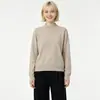 Amazon Comercio Electrónico Transfronterizo Marca de Moda MAX Auténtico Mismo Estilo Color Sólido Cuello Redondo Holgado Versátil Suéter de Punto para Mujer
