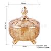 Tarro de cristal con relieve redondo de estilo europeo para dulces, creativo tarro para guardar bocadillos con forma de girasol, a prueba de polvo, para panqueques con tapa