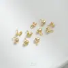 Fecho Duplo Color-Preserving em Formato de Feijão Preenchido com Ouro 14K para Pulseiras, Colares e Correntes de Contas DIY
