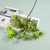 Simulación nuevo solo 4 tenedores hoja de arce boda salón de bodas fondo decoración suave hoja decorativa alta planta verde exterior Comercio exterior