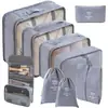 Conjunto de Bolsas de Armazenamento para Viagem Transfronteiriça com Sete ou Oito Peças, Bolsa de Armazenamento para Viagem de Negócios, Bolsa de Armazenamento de Grande Capacidade, Conjunto de Armazenamento à Prova d'Água