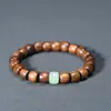 Estilo Étnico Jacarandá Preto Barril de Corte Reto Contas Acessórios Artesanais Lixa Fina Sandália Pequenas Pulseiras para Homens e Mulheres Círculo Único Atacado