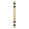 Pulseira universal para Apple Watch - iWatch S11/12 feminina de metal com flor de quatro pétalas - Pulseira para relógio GT